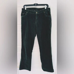 Vintage Woolrich Corduroys Dark Mossy Green US12 womens pants soft straight boot